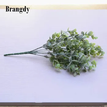 

1pc Fake Plants Simulation Artificial Fake Leaf Eucalyptus Leaf Green Plant Home Decor Bathroom Accessories