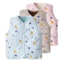 Детский утепленный жилет на весну, осень и зиму, Детский жилет для маленьких мальчиков и девочек 0-3 месяцев, 1 год