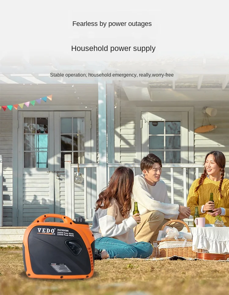 Gerador de Gasolina Mudo a Bordo Portátil ao ar Carro Condicionado rv Pequeno Portable1.5kw Livre 220 v no ar High Quality Renovação da Casa