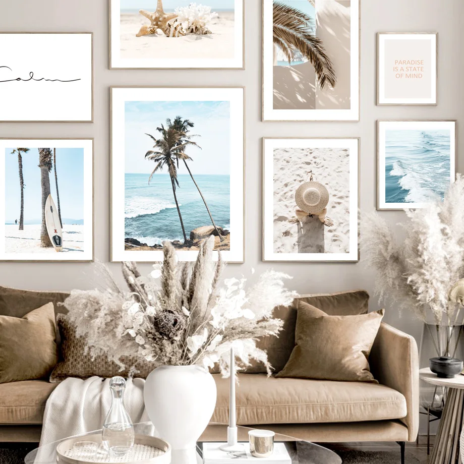 Coconut Palm Leaf Spray Conch Starfish Beach Nordic Posters Prints Blue Sea Art Canvas Painting Wall Pictures For Bedroom Decor Coconut Palm Leaf Spray Conch Starfish Beach Nordic Posters Prints Blue Sea Art Canvas Painting Wall Pictures For Bedroom Decor