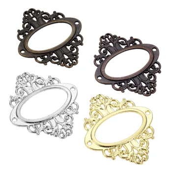 

20Pcs Antique Carved Furniture Cabinet Medicine Drawer Label Pull Frame File Box Name Card Holder Notepad Photo Album DIY66*56mm