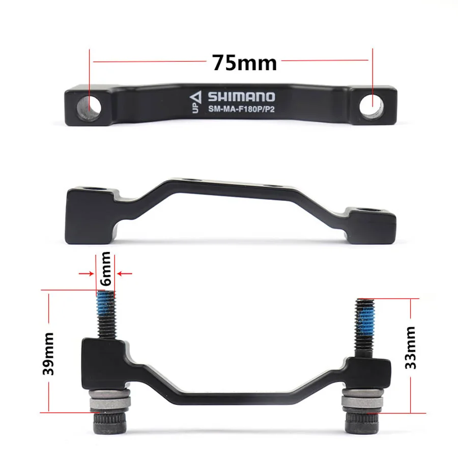 SHIMANO дисковый тормоз адаптер PM столб дисковый тормоз Кронштейн для 180 мм ротора RT86 RT81 RT56 shimano SM-MA-F180P/P2