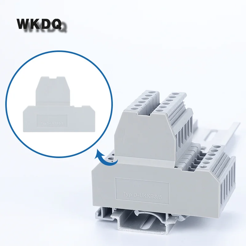 10pcs Dukkb 3/5 Uk Terminal Block End Cover Din Rail Terminal Blocks