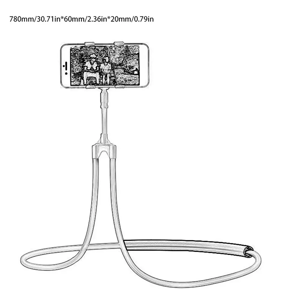 Гибкий держатель для мобильного телефона, висящий на шее, ленивое ожерелье, кронштейн, кровать, 360 градусов, держатель для телефонов, подставка для iPhone, Xiaomi, huawei