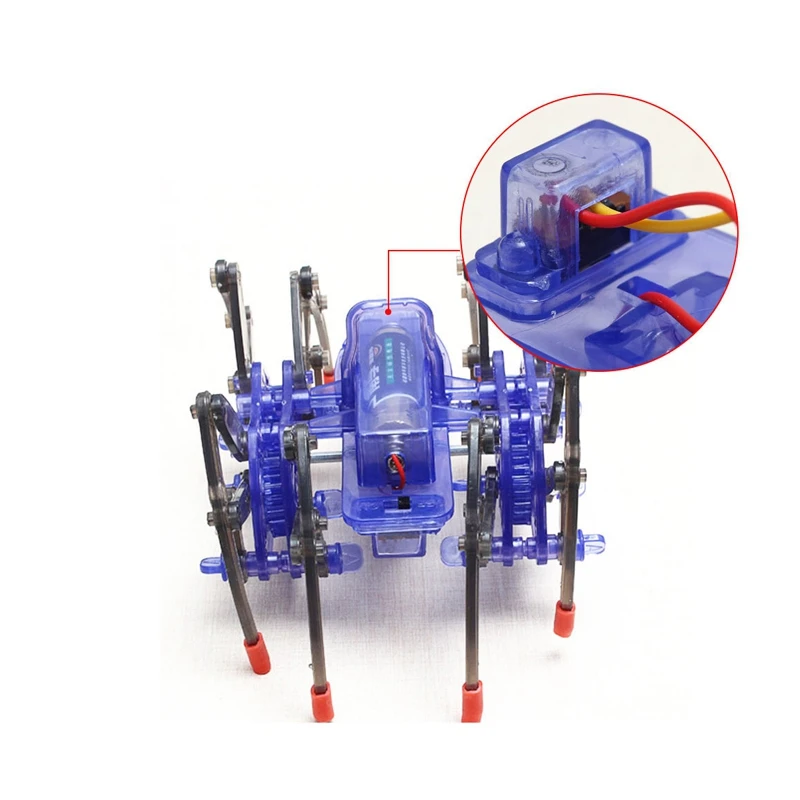 DIY Assemble Intelligent Electric Spider Robot Toy Educational DIY Kit Hot Selling Assembling Building Puzzle Toys High Quality
