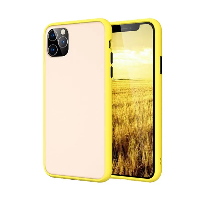 11 YELLOW Новейший подходит для IPhone 11/11 Pro/11 Pro Max Мягкий ТПУ чехол матовый полупрозрачный чехол для задней крышки телефона - Цвет: 11 YELLOW