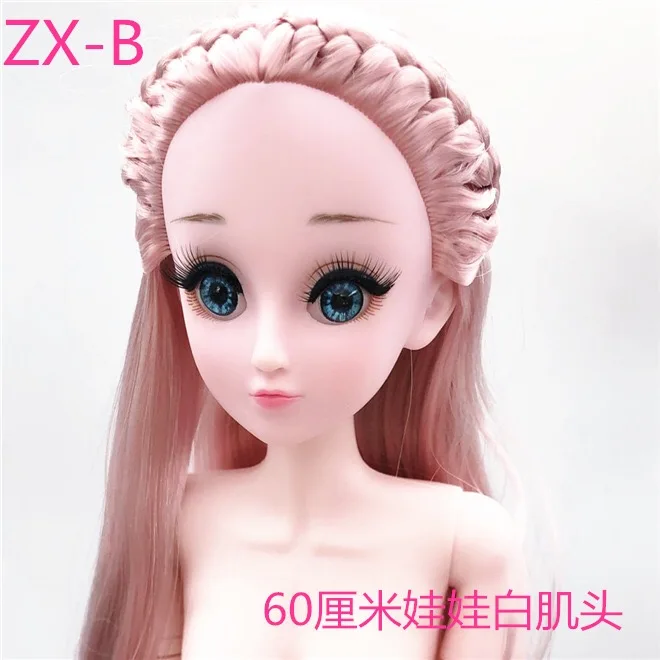 Телесный цвет и hairdoll DIY шарнирное тело большие глаза BJD для девочек суставы, пластиковые аксессуары