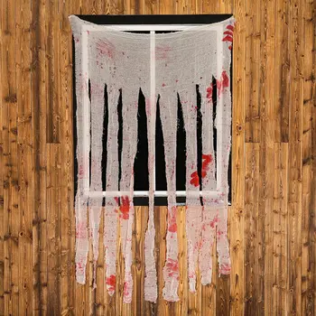 

Halloween Gauze Blood Tablecloth Horror Atmosphere Venue Doors And Casement Blood Cloth Haunted House Decoration PropsHOT ttzr