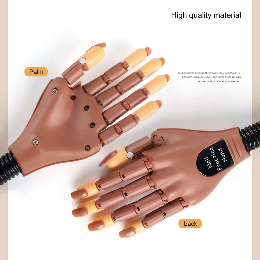 

2019NEW Nail Practice Prosthetic Bendable Movable Joint Professional Nail Practice Model Fake Hand Nail Tool
