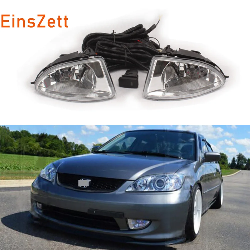 1 комплект Противотуманные фары Дневные Фары Светильник в сборе для Honda Civic 2004 2005