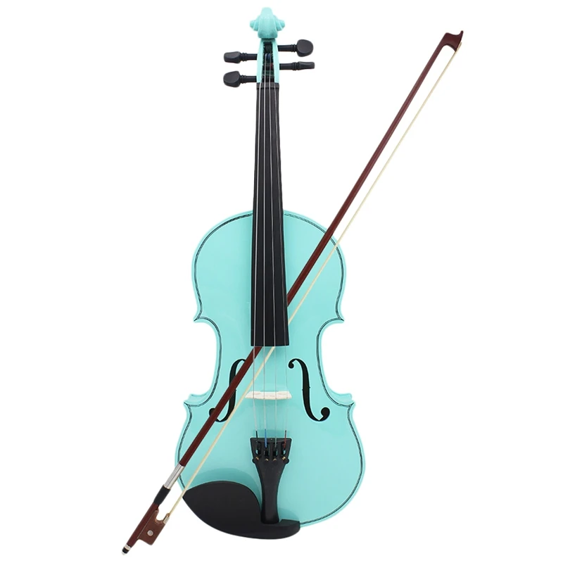 Blue 4/4 Full Size Acoustic Violin Fiddle With Case Bow Rosin Violin - Цвет: Blue