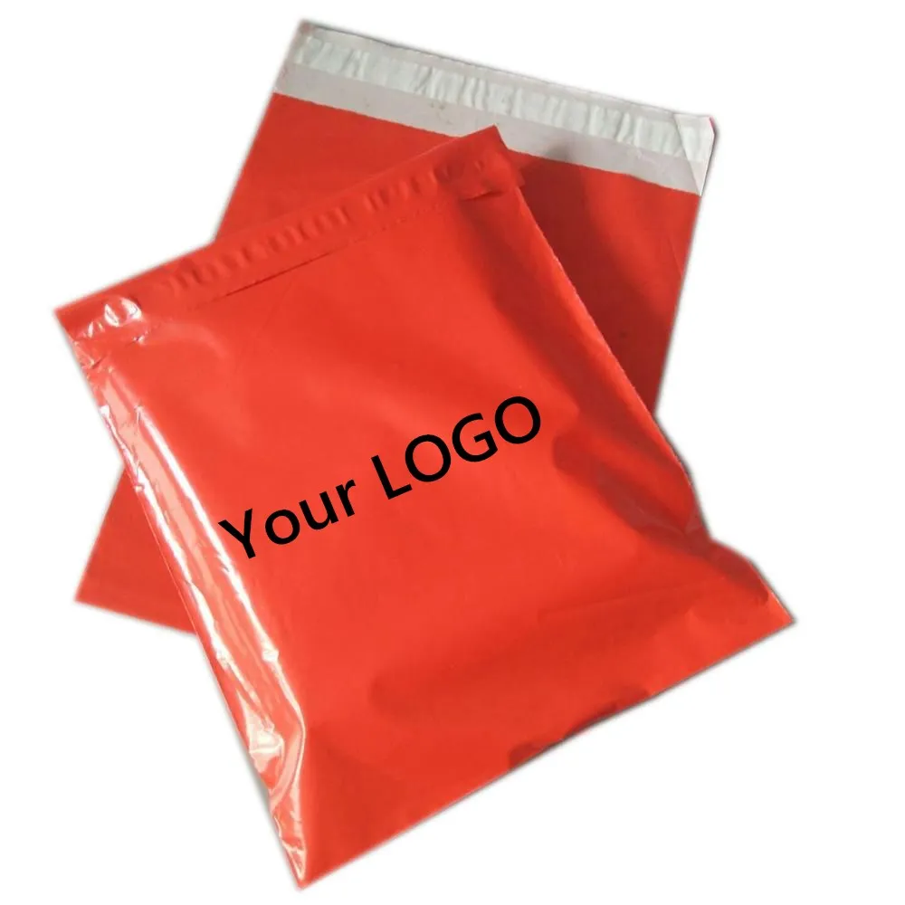 100 Plastic Shopping/Gift Bags Lot 9.8" 25 cm Orange 