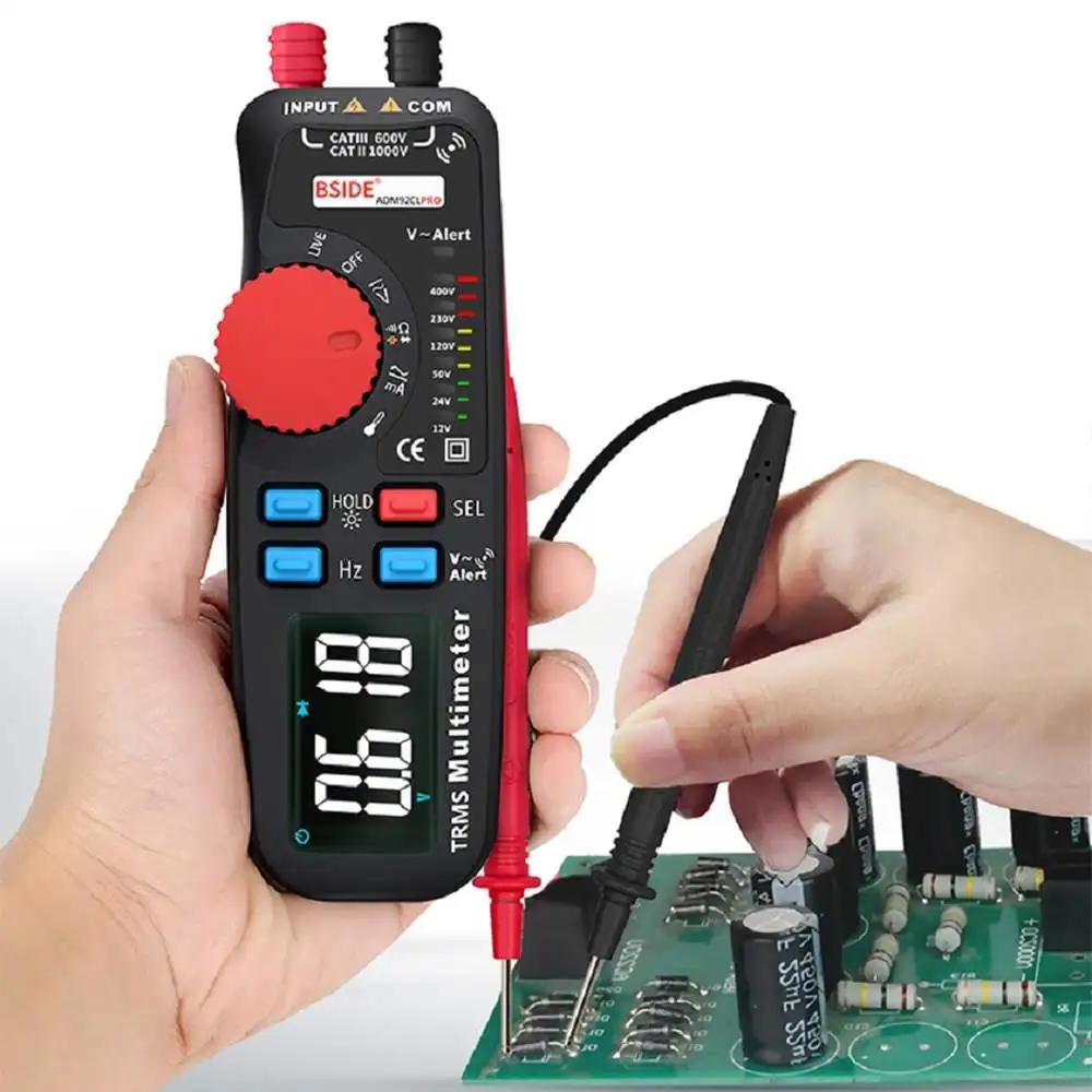 Модернизированный Многофункциональный цифровой мультиметр ADM92CL PRO цветной ЖК-дисплей Multimetro авто-диапазон True TRMS темп усилитель напряжения Ом Гц Тестер