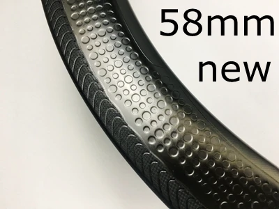 Бескамерная автомобильная шина 45/50/58/80 мм улыбающегося Гольф поверхности Углеродные Диски велосипед довод Трубчатые колеса специальной тормозной поверхности - Цвет: new 58mm clincher