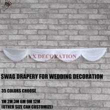 Дешевая цена шелк льда Swag драпировочная ткань для скатерти плинтус свадебный фон занавес украшение