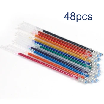 

48pcs Colorful Gel Pen Refills Color Loose Flash Pen Smooth Ink Painting Graffiti Pens Student Stationery Set