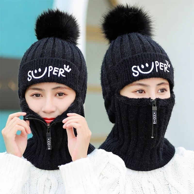 Зимние вязаные наушники Шерстяная кепка шляпа зимняя шапка skullies модная теплая акриловая шляпа Повседневная Уличная велосипедная вязаная шапка