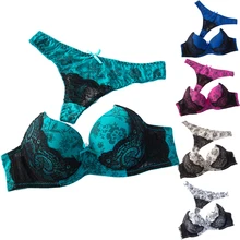 Julexy, хит, новинка, чашечки B, C, сексуальные стринги, Женский комплект с бюстгальтером, большой размер, ажурное кружевное нижнее белье, комплекты трусов, пуш-ап, бюстгальтер, нижнее белье