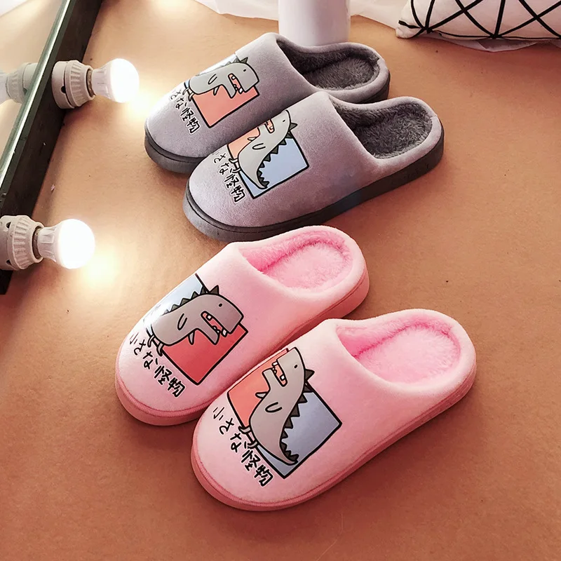 

Cotton Slippers Women's Half a Pack of Autumn And Winter Indoor Soft-Sole Habitat Home Warm Couples Men's Autumn And Winter Plus