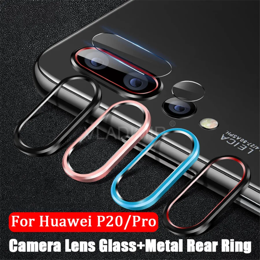 Закаленное стекло+ металлическое защитное кольцо для huawei P30 P20 Honor 20 20i Nova 5 5i Pro 4 защитная пленка для задней камеры