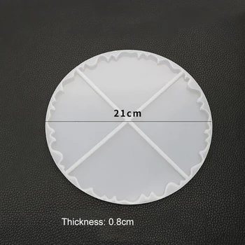 

Irregular Wave Silicone Mold Round Epoxy UV Resin Mould Pendant Craft Accessories DIY Jewelry Making Tool