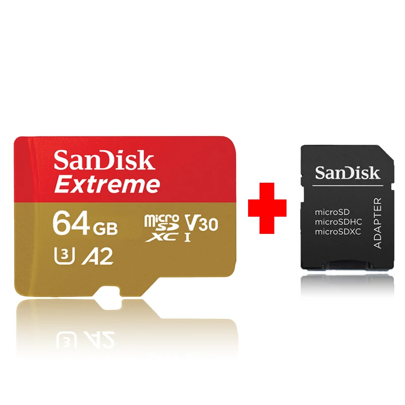 64 ГБ Оригинальная карта памяти sandisk Micro SD карта A2 A1 V30 флэш-карта 32 Гб 64 Гб 128 ГБ 256 ГБ SDHC SDXC TF карта для камеры смартфона - Емкость: 64 ГБ