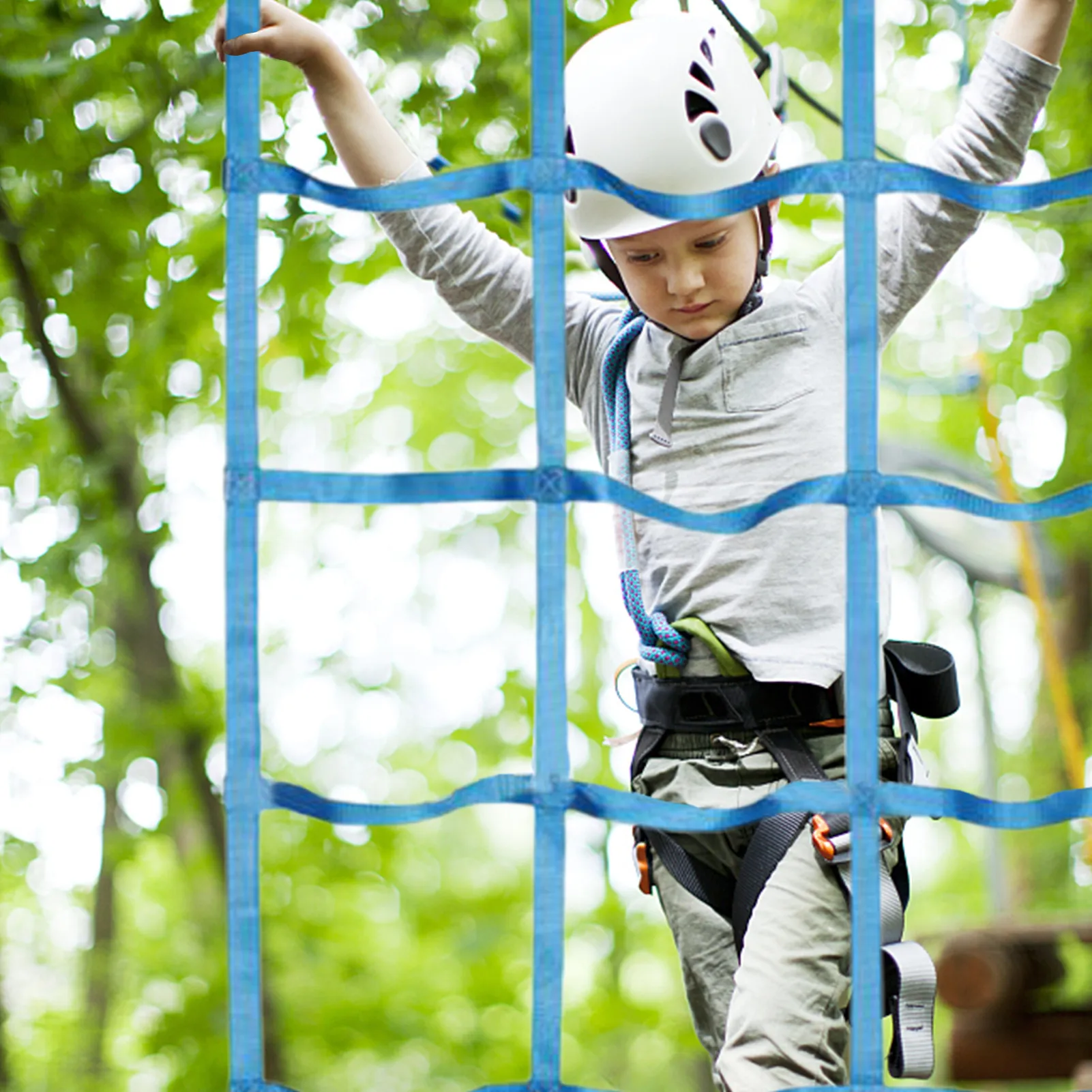 Outdoor Treehouse GYM Playground Obstacle Course Training Net Climbing Net  For Kids Polyester Climbing Cargo Net Rope Ladder