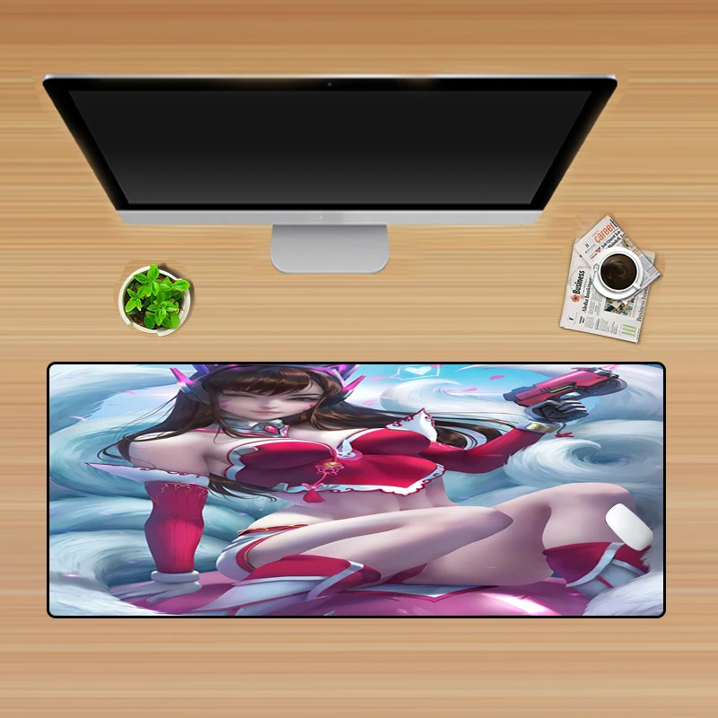Yuzuoanガールフォックス悪魔アライグマピンクkdaオタクpcゲーム必要速度快適なマウスパッド書斎オフィスパッド笑 Mouse Pads Aliexpress