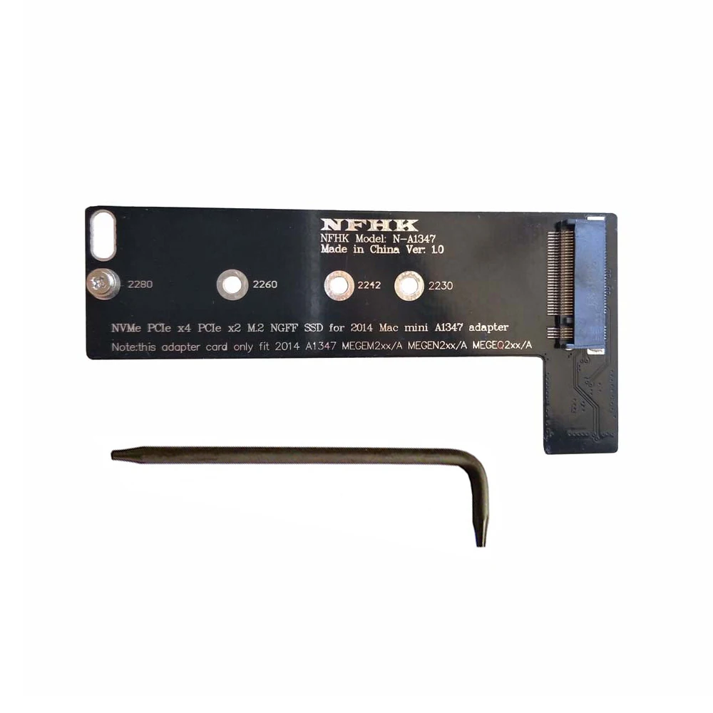 A1347 64 Гб 128 ГБ 256 512 1 ТБ NVMe M.2 NGFF PCIe SSD на позднюю 2014 Mac Mini MEGEN2 MEGEM2 MEGEQ2 адаптера