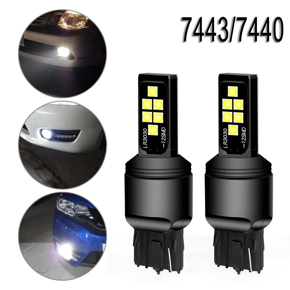 T20 7440 W21W 7443 W21/5 W 3030 фишек супер яркий 12SMD автомобильный резервный фонарь задний фонарь противотуманная сигнальная Поворотная лампа авто тормозной светильник