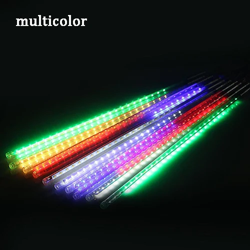 multicolor Год, 20 см, 30 см, 50 см, уличный метеоритный дождь, 8 трубок, светодиодный фонарь, водонепроницаемый, для украшения рождества, свадьбы, вечеринки - Испускаемый цвет: multicolor