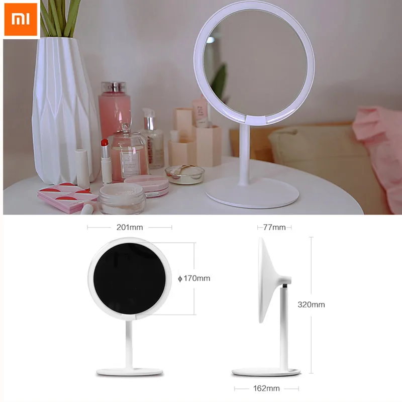  Xiaomi Mijia AMIRO HD Mirror Dimmable Adjustable Countertop 60 Degree Rotating 2000mAh Daylight Cos - 4000079976204