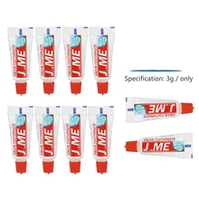 100 шт./лот, одноразовые 3g зубные пасты, принадлежности для отелей, удобные для кемпинга, для путешествий, средство для мытья полоскания полости рта, гигиенический уход за полостью рта