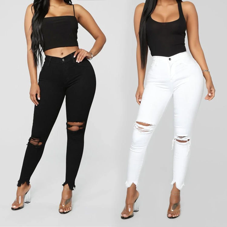 black ripped jeans in store