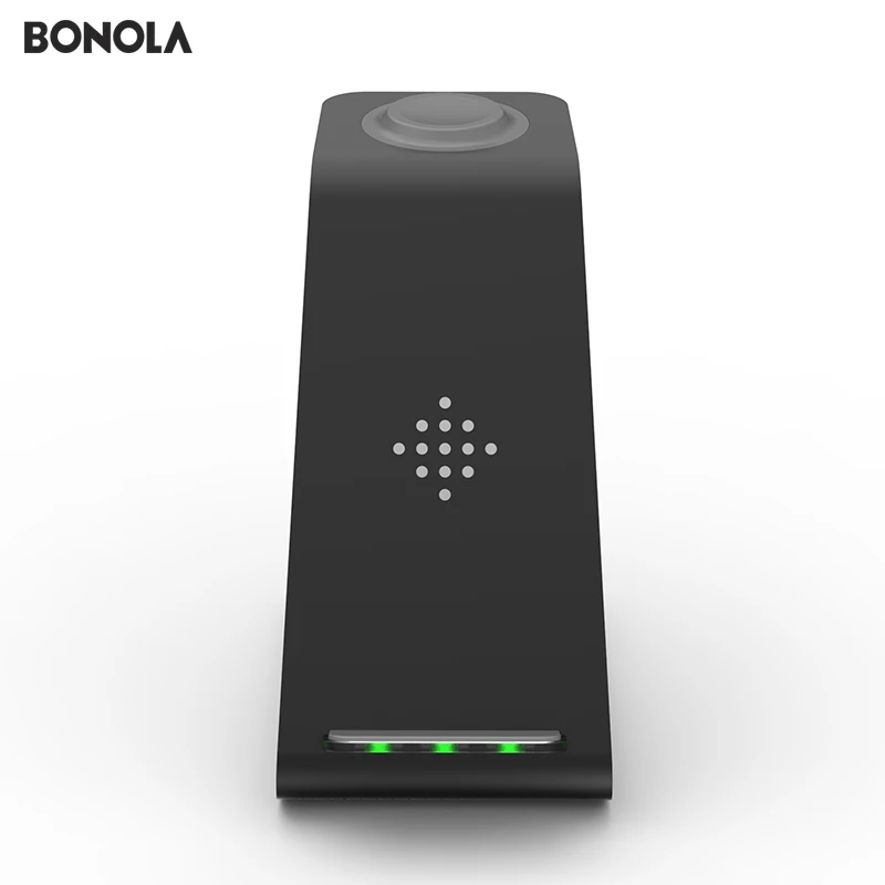 Bonola 3 в 1 Беспроводное зарядное устройство для iPhone 11/Xs AirPods Apple Watch 23 Беспроводная зарядная подставка для iWatch iPhone 11Pro/Xr/Xs Max