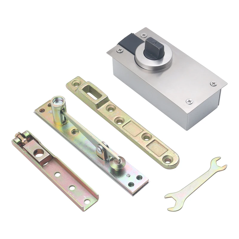 

DHL Shipping 2Sets Heavy Duty Door Pivot Hinges 360 Degree Rotary Invisible Hidden Door Hinges Install Up and Down Loading 400KG