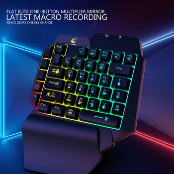 

USB Wired PUBG Keyboard Mouse Kit One-Handed Gaming Optical Mice for Android iOS Smart Phone Classic Accessaries Parts