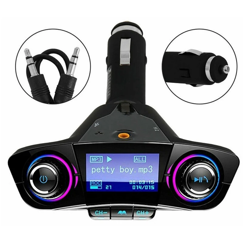 BT06 автомобиль Bluetooth радио, зарядное устройство MP3-плеер Стерео громкой связи двойной USB изготовлен из высококачественного материала, прочный