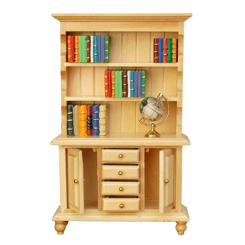 1/12 мини кукольный домик Миниатюрный книжный шкаф книжная полка шкаф мебель сделай сам