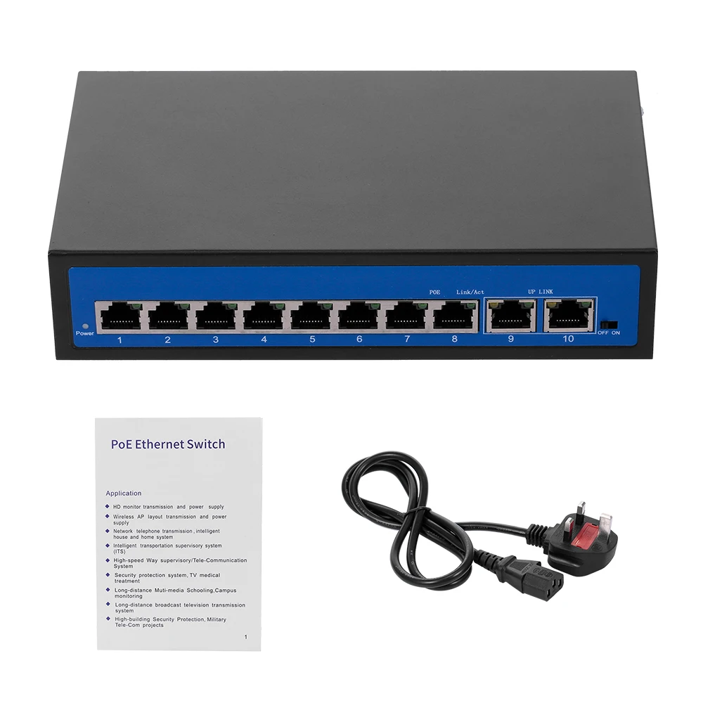 POE коммутатор 8 Ethernet порт 2 utlink Ethernet порт 2,0 Гбит/с для ip-камеры беспроводной 8+ 2 POE коммутатор