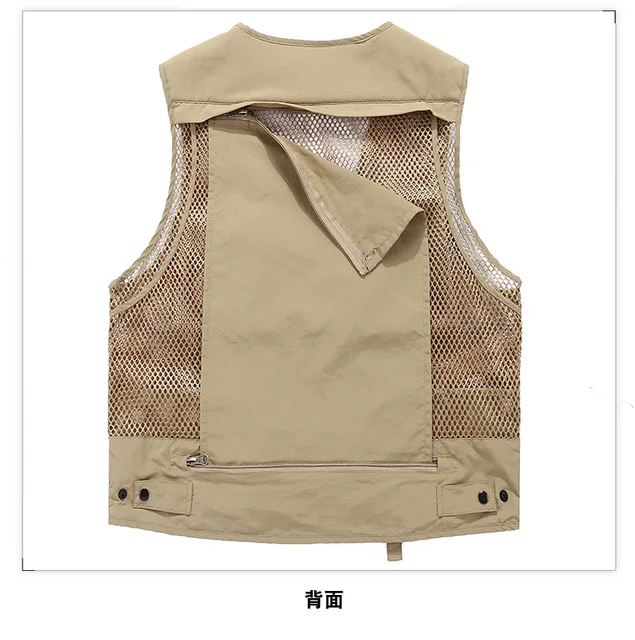 Fishing Vests Quick Dry Breathable Multi Pockets Mesh Vest