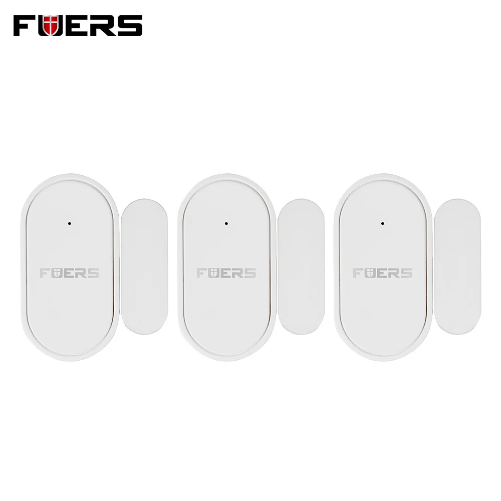 FUERS Mini Sensor de puerta de seguridad inalámbrica ventana/alarma de puerta abierta Sensor magnético de trabajo con G95 G34 sistema de alarma WIFI/GSM