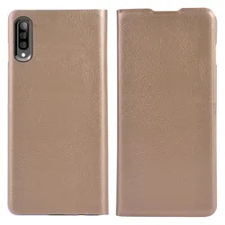 Leather Flip Cover Wallet Case - Universal Smartphone Protection - A7 2016 (Gold)