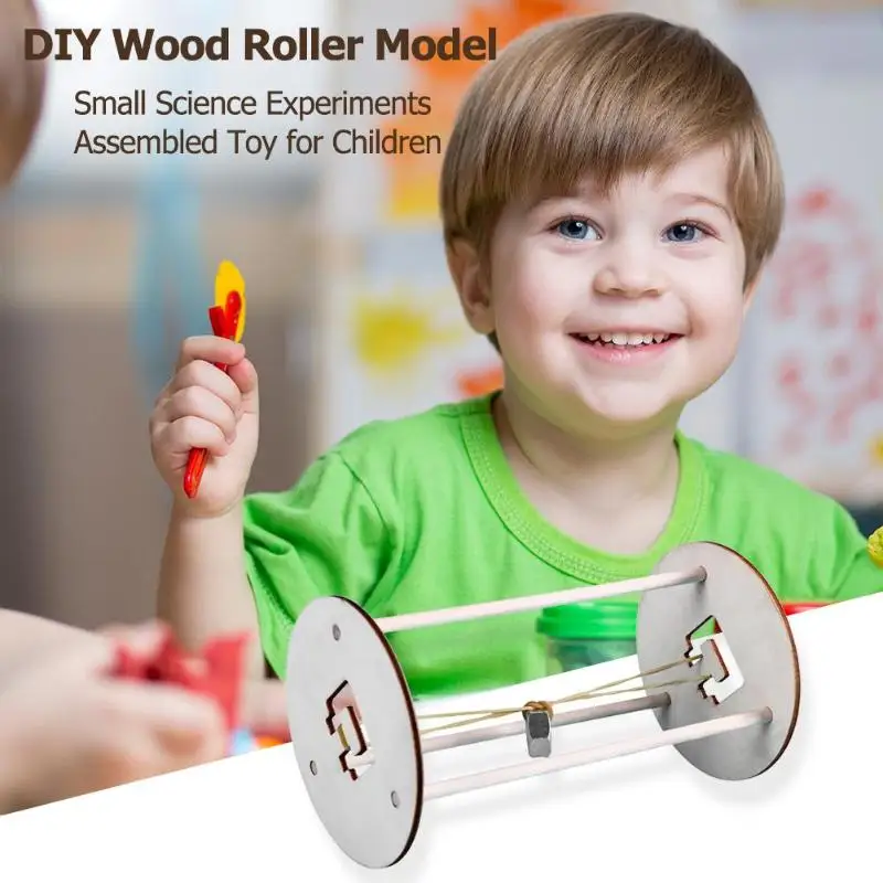 Деревянные роликовые Игрушки для развития интеллекта Обучающие игрушки DIY деревянная роликовая модель небольшой научные эксперименты сборная игрушка для детей