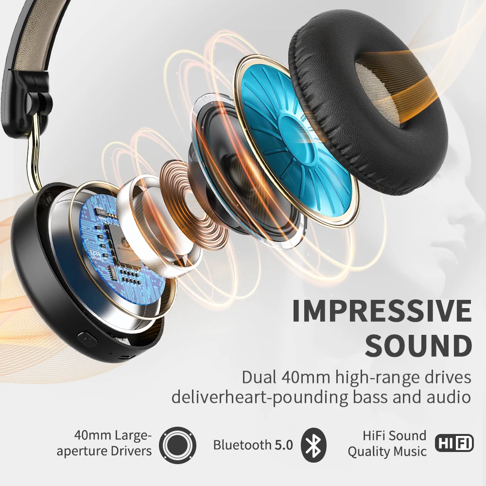 Supereq s8 anc sem fio bluetooth fones