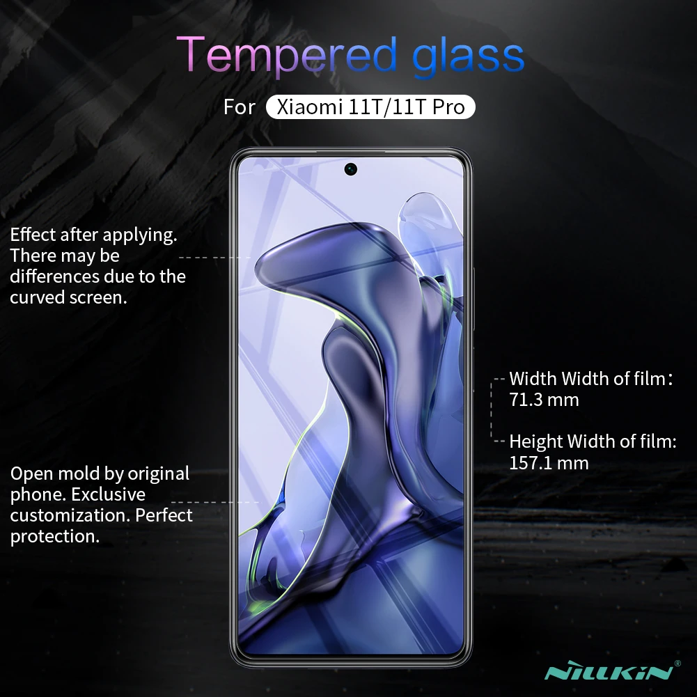 cell phone screen protector Nillkin Tempered Glass for Xiaomi Mi 11T Pro 9H Clear Full Coverage Safety Protective Screen Protector on Mi11T Mi 11 T 5G Film phone glass protector