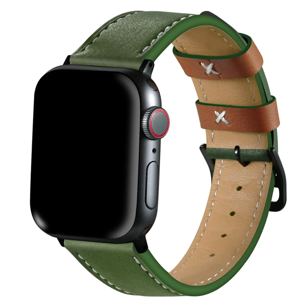 Новая кожаная Петля ремешок для наручных часов Apple Watch, ремешок 42 мм 44 мм Apple Watch 4 38 мм 40 мм для наручных часов iwatch серии 3/2/1 Замена кабель-браслет на запястье