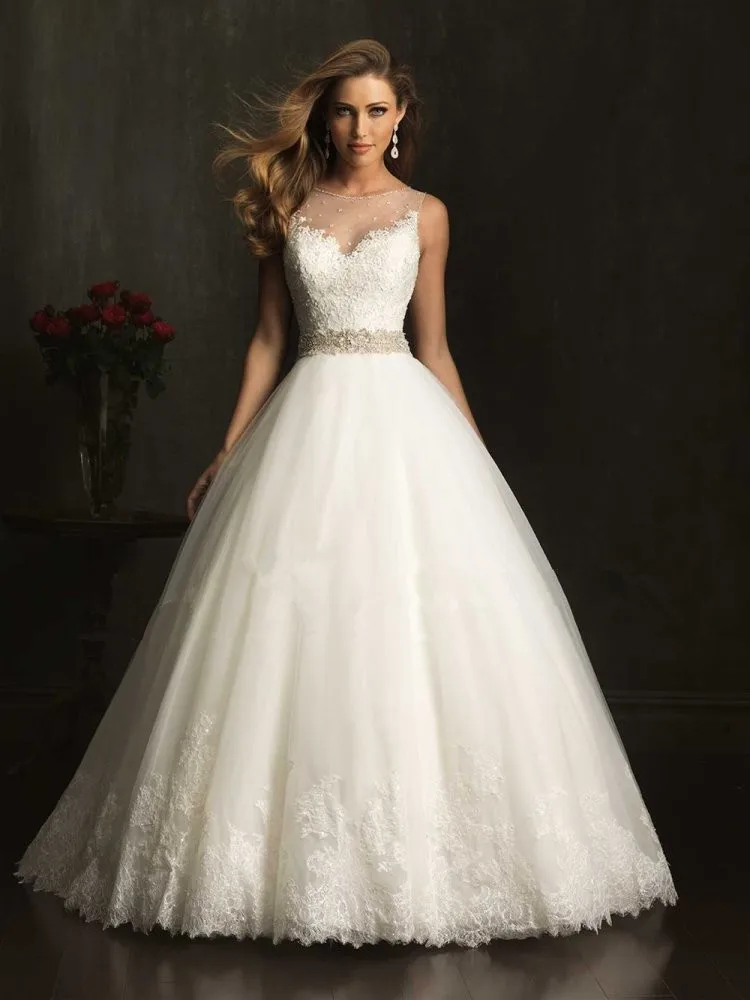 Vestido De Noiva, белое,, новая мода, скромное, элегантное, свадебное, ТРАПЕЦИЕВИДНОЕ, с аппликацией, мягкое, на заказ, с кристаллами, платья для матери невесты