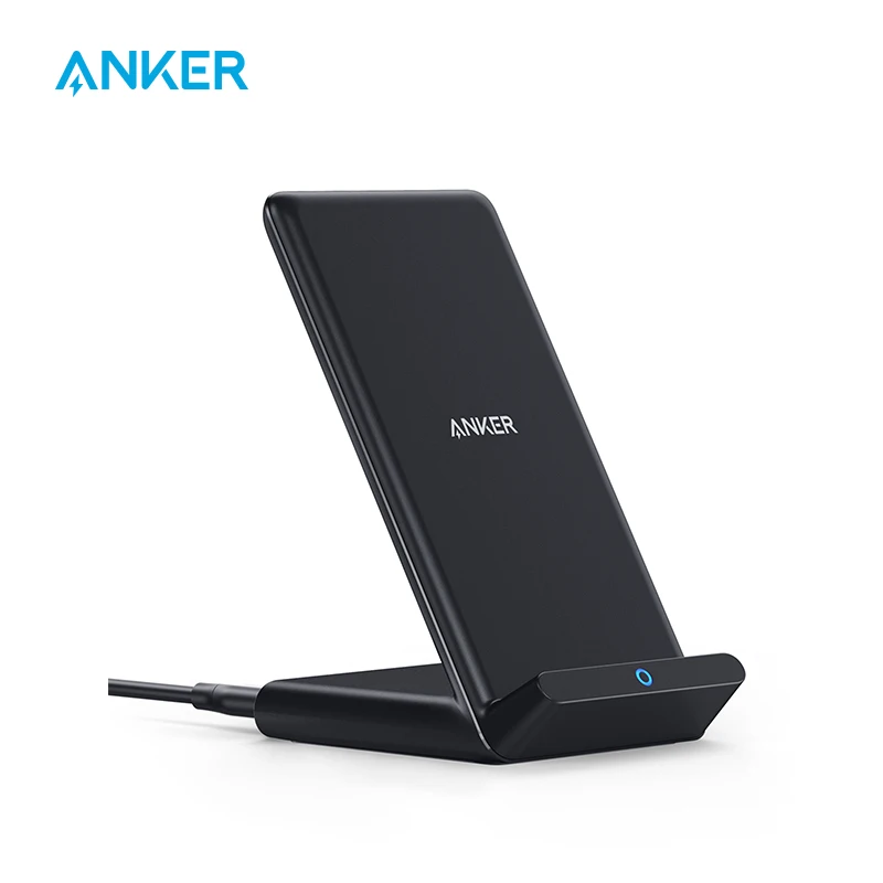 Anker Wireless Charger 10W Max PowerWave Stand Upgraded Qi-Certified 7.5W for iPhone 11 11 Pro 11 Pro Max(No AC Adapter)
