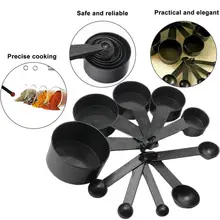 10 шт. черный пластиковый набор измерительных ложек набор Инструменты для выпечки Кофе Чай Измерительный набор инструментов